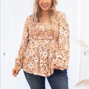 Chic Soul “Sweet as Honeypie” top, tan Sz. 1X